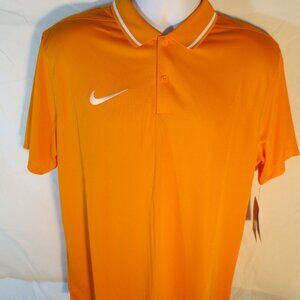 Nike Mens Short Sleeve DriFit Coach Polo Shirt DV6748 Large Tenn Vols Orange NWT